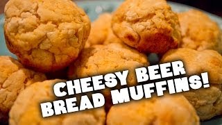 Cheesy Beer Bread Muffins on the Pellet Grill