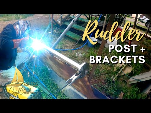 Sailing QC #84 | Rudder Post Installation & Technical Machine Brackets | Steel Sailboat Restoration