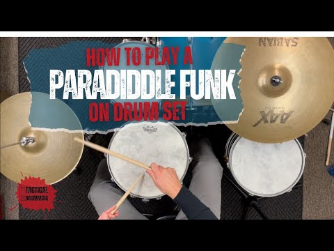 How to play a Paradiddle Funk Groove on Drum Set
