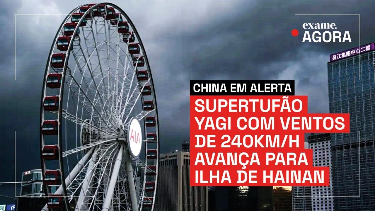 China entra em alerta para supertufão com ventos de 240km/h