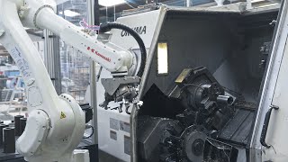 Efficient Robot Automation for CNC Machine Operations | Live Action Demo | BILA A/S