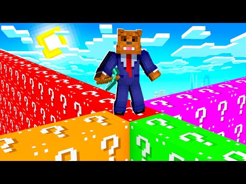 1v1v1v1 Lucky Block Walls Challenge in Minecraft