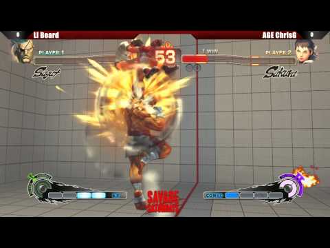 SSF4 AE2012 LI Beard vs AGE Chris G - Savage Saturdays #14 Tournament