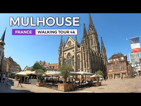 Mulhouse, France - The heart of industrial Alsace | Walking Tour 4K HDR
