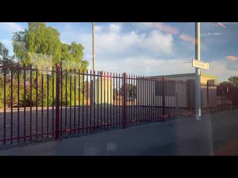 Sit And View From The Window of Vline Train: Sunrise, Beautiful Land, Shops, Caravan Parks