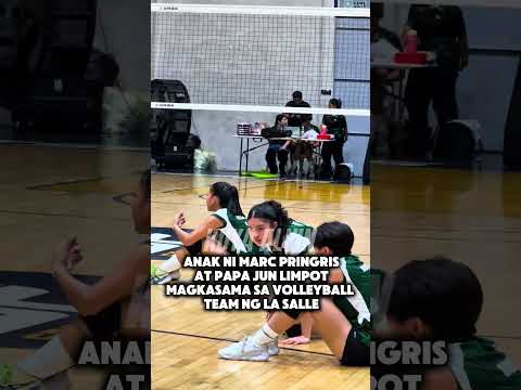 Anak ni Marc Pingris at Papa Jun Limpot magkakampi Sa volleyball ng team La Salle