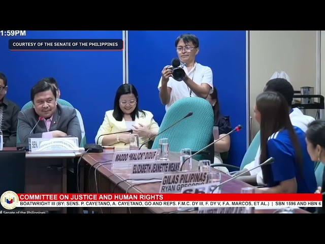 Senator Jinggoy Estrada asks an athlete if she has a Filipino boyfriend. The internet is not amused. 