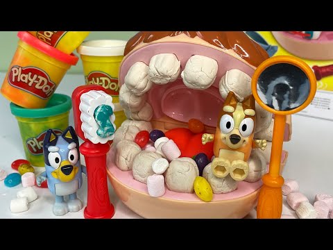 Bluey and Bingo Play Doh Dentists 🦷 Doctor Drill 'n Fill Play-Doh Set.