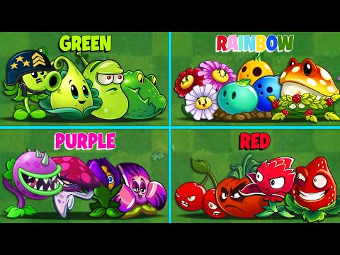 PvZ2 Random 16 COLORFUL Teams Battlez - Who Will Win ? Team Plant vs Team Plant