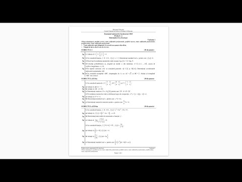 Rezolvarea subiectului de Bacalaureat 2023 - Tehnologic