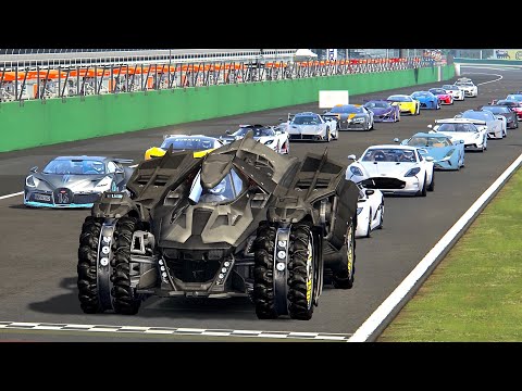 Batmobile Batman Arkham vs Hypercars - Monza