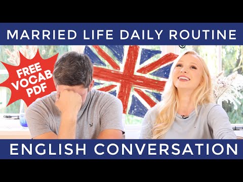 English Conversation - Daily Routine (with vocabulary)