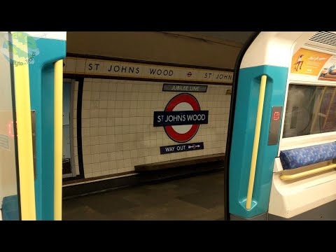 Jubilee Line Train Ride from St. Johns Wood to Swiss Cottage on the London Underground