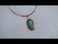 New Larimar And Brass Necklace For Sale