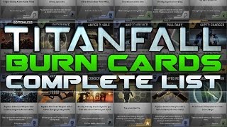 Titanfall - Burn Cards &quot;Images&quot; + Complete List! (Class Perks)