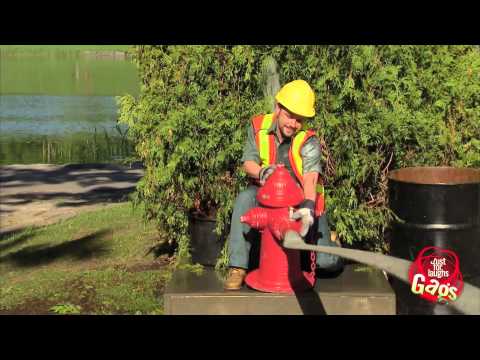 Lifting Fire Hydrant Spray