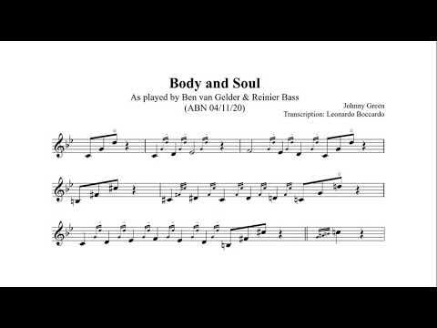 Ben van Gelder - Body and Soul (solo transcription) - Amsterdam Blue Note 04-11-2020