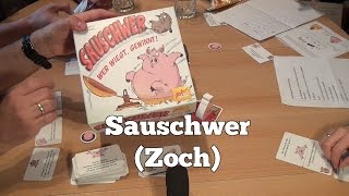 Test Sauschwer (Zoch): Rezension und Beispielrunde von Spiele-Podcast.de