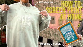 How to Screen Print at Home (STEP BY STEP GUIDE)(Supplies, Coating Screen, Burning screen, Printing)