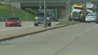 Dump truck rolls onto car in Appleton, 1 dead