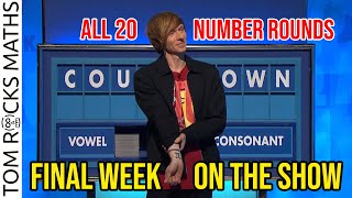 Dr Tom Crawford on Countdown - All Number Rounds From Week 3