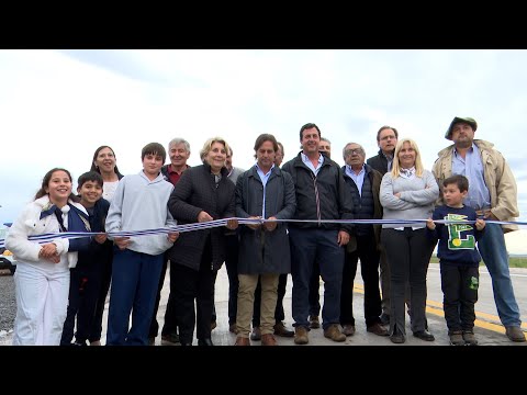 Imágenes del presidente Lacalle Pou en reinauguración de ruta 25 en Río Negro
