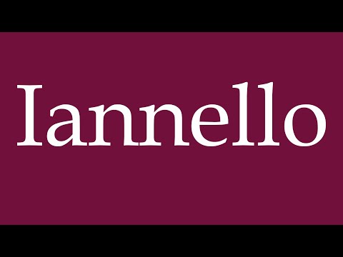 How to Pronounce ''Iannello'' Correctly in German