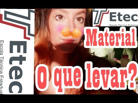 1º dia na ETEC: LISTA DE MATERIAL ESCOLAR (o que levar para a ETEC?)
