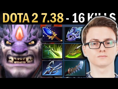 Lion Gameplay Miracle with 16 Kills and Moon Shard - Dota 7.38