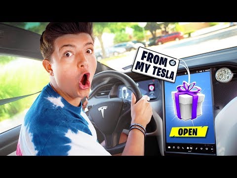 GIFTING Fortnite YouTubers FROM MY CAR!