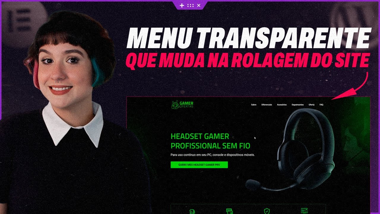 Como fazer o menu transparente que muda na rolagem do site (Wordpress + Elementor)