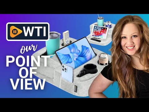 Couch Cup Holder Tray & Tablet Pillow Stand - Bed - WTI product video review