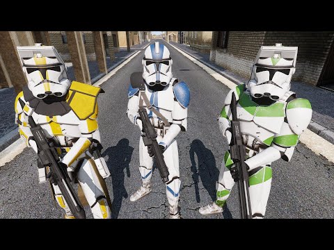 Star Wars Clones 501st VS 442nd VS 327th Sky Corps - ArmA 3