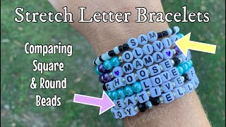 Stretch letter bracelets - alphabet beads. Make custom bracelets!