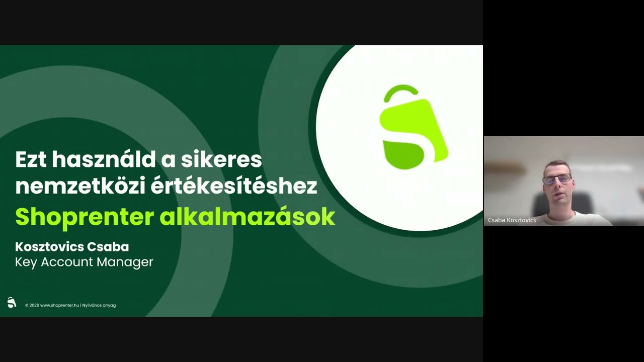 Ezt használd a sikeres nemzetközi értékesítéshez: Shoprenter alkalmazások - Kosztovics Csaba