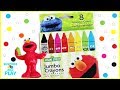 Learn Colors With Sesame Street Jumbo Crayons With Monster Colors