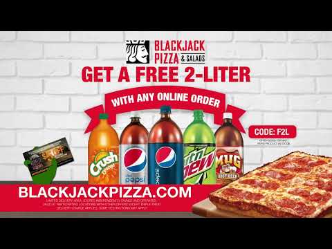 Blackjack Pizza & Salads   Free 2 Liter with online purchase