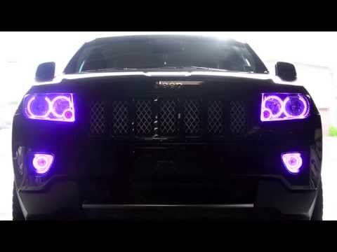 ORACLE Lighting ColorSHIFT Triple Halo Kits Featured on Twin 2013 Jeep Grand Cherokees