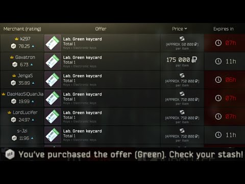 Green keycard for 175k market snipe