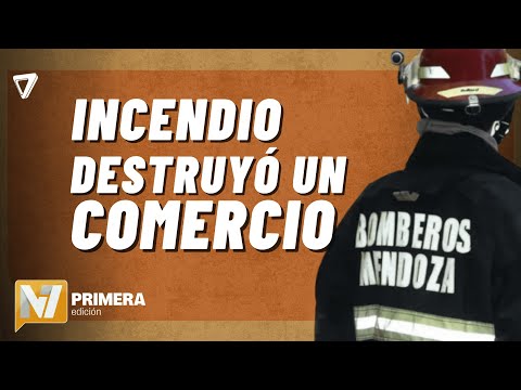 Un incendio DESTRUYÓ un LOCAL de limpieza en Rivadavia