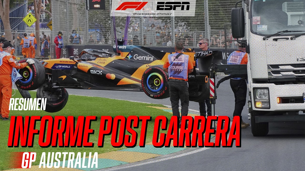 EL CHOQUE MÁS INSÓLITO DE LA FÓRMULA 1 LO HIZO PIASTRI | RUSSELL EL GANADOR EN AUSTRALIA | INFORME