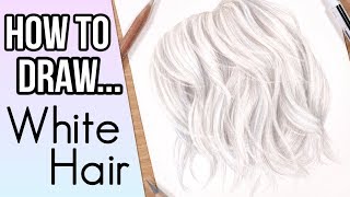 How to Draw White Hair in Colored Pencil | Drawing Platinum/ Light Blonde Hair