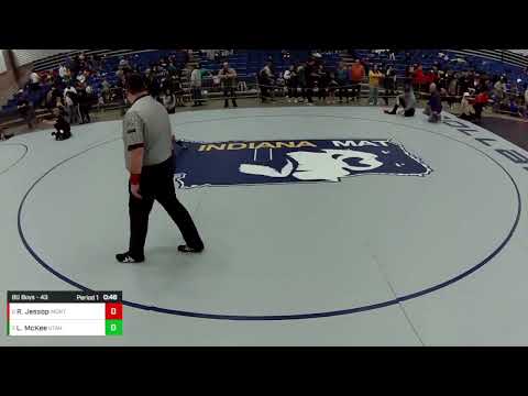 Ridge Jessop vs Lyam McKee: 2025 Kids Folkstyle Nationals: 8U 43 lbs 3rd Place Match