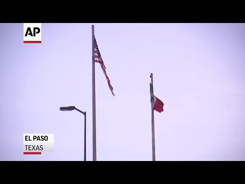 The U.S. Border Patrol is holding asylum seekers in a "transitional" camp under the Paso Del Norte Port of Entry bridge. The migrants are waiting to be transported to another facility for processing (March 28)