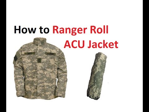 How to Ranger Roll Your ACU Jacket 101 Army Combat Uniform for Packing and Basic Training