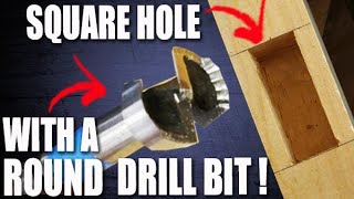 Make a SQUARE hole with a ROUND forstner drill bit!