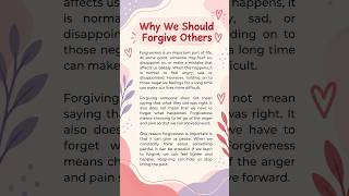 Why We Should Forgive Others #readingeanglish #english #education