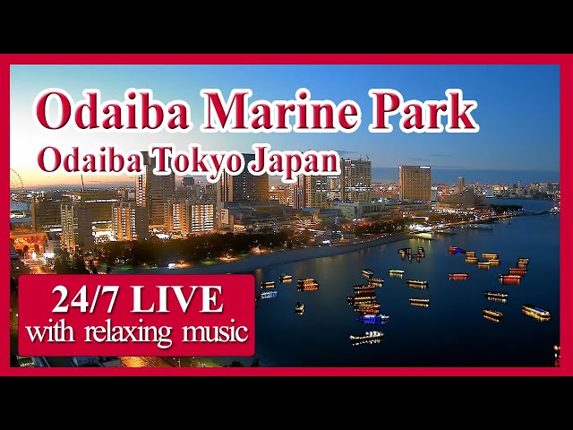 【お台場ライブカメラ】 Live Beach Cam - Obaiba Beach, Tokyo JAPAN / Houseboat / japan travel / Live cam