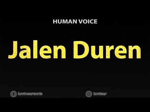 How To Pronounce Jalen Duren