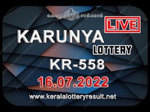 Kerala Lottery Results 16.7.22 Karunya KR 558 Lottery Result online